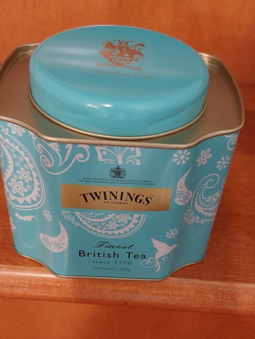 Brand New British Tea Net Weight 200g- In Turquoise Tin
